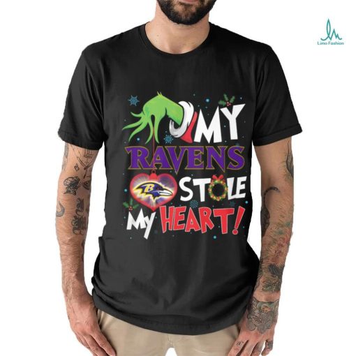 Grinch My heart Baltimore Football Shirt