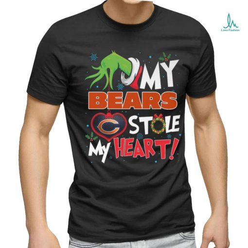 Grinch My heart Chicago Football Shirt