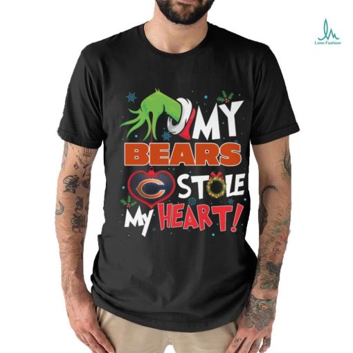 Grinch My heart Chicago Football Shirt