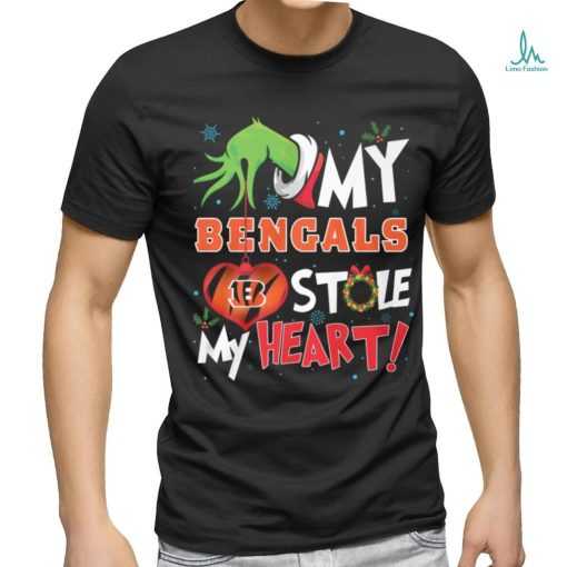 Grinch My heart Cincinnati Football Shirt