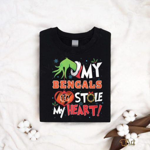 Grinch My heart Cincinnati Football Shirt