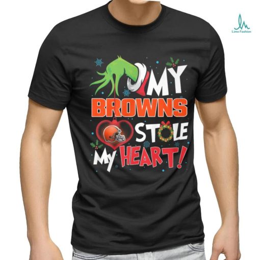 Grinch My heart Cleveland Football Shirt