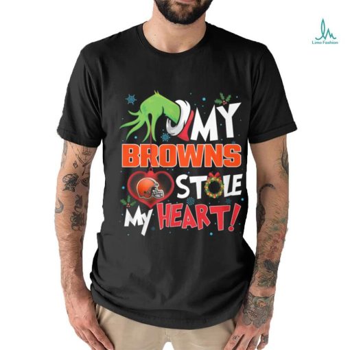 Grinch My heart Cleveland Football Shirt