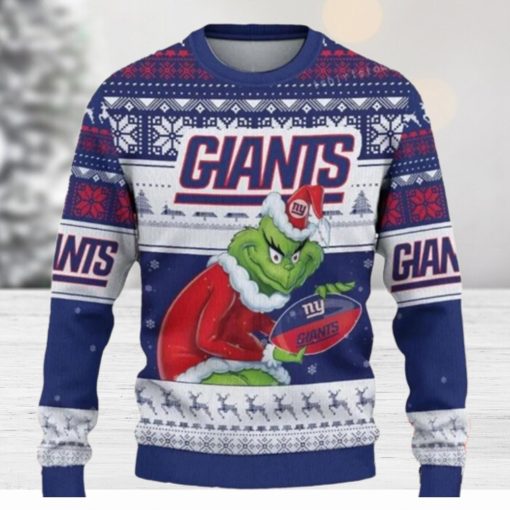 Grinch New York Giants Ugly Christmas Sweaters