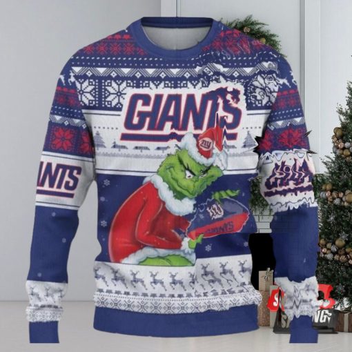 Grinch New York Giants Ugly Christmas Sweaters