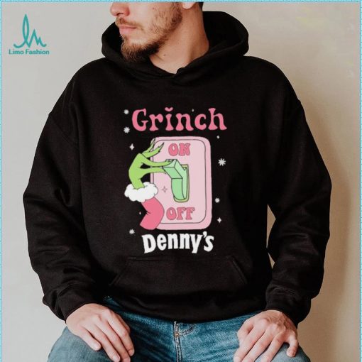 Grinch On Of Denny’s Logo Merry Christmas Shirt