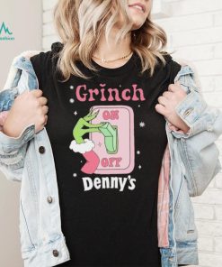 Grinch On Of Denny’s Logo Merry Christmas Shirt