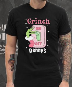 Grinch On Of Denny’s Logo Merry Christmas Shirt