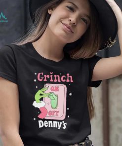 Grinch On Of Denny’s Logo Merry Christmas Shirt