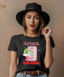 Grinch On Of Papa Johns Logo Merry Christmas Shirt