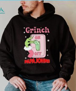 Grinch On Of Papa Johns Logo Merry Christmas Shirt