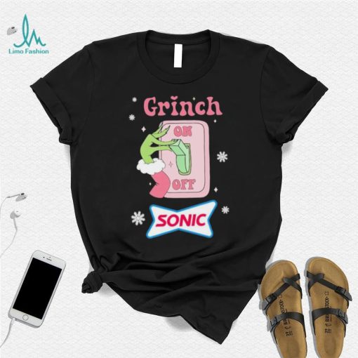 Grinch On Of Sonic Logo Merry Christmas Shirt