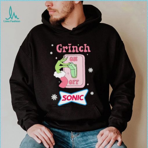 Grinch On Of Sonic Logo Merry Christmas Shirt