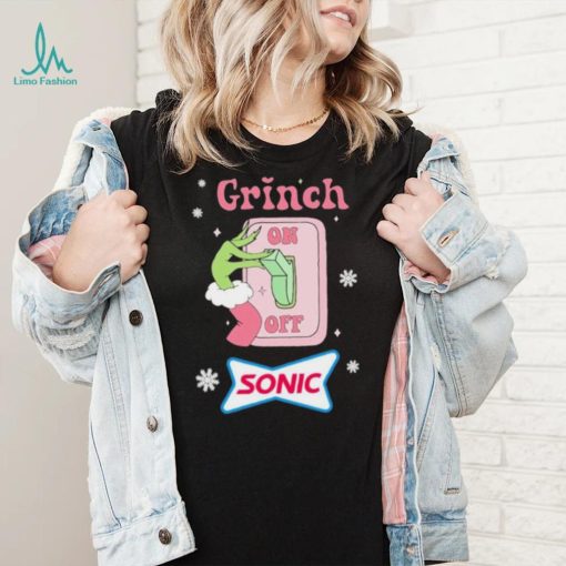 Grinch On Of Sonic Logo Merry Christmas Shirt