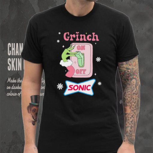 Grinch On Of Sonic Logo Merry Christmas Shirt