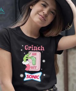 Grinch On Of Sonic Logo Merry Christmas Shirt