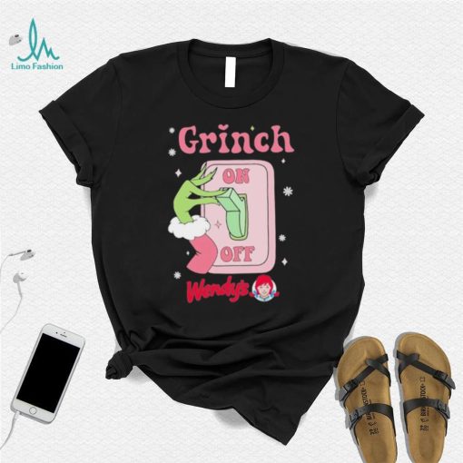 Grinch On Of Wendy’s Logo Merry Christmas Shirt