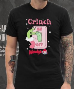 Grinch On Of Wendy’s Logo Merry Christmas Shirt