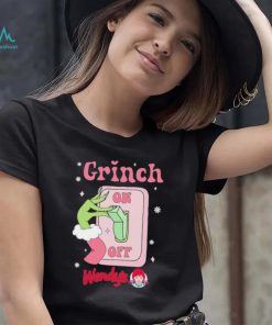 Grinch On Of Wendy’s Logo Merry Christmas Shirt