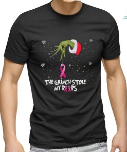 Grinch Pink Ribbon Christmas Shirt