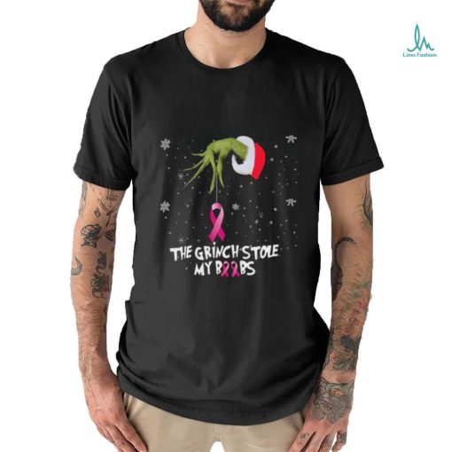 Grinch Pink Ribbon Christmas Shirt