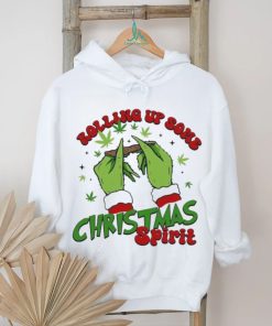 Grinch Rolling up Some Christmas Spirit Merry Christmas 2023 Shirt