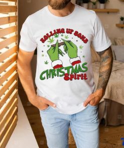 Grinch Rolling up Some Christmas Spirit Merry Christmas 2023 Shirt