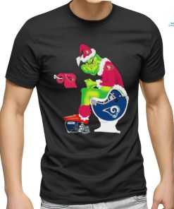 Grinch San Francisco 49ers Shit On Toilet Los Angeles Rams And Other Teams Christmas new 2023 T shirt