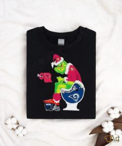 Grinch San Francisco 49ers Shit On Toilet Los Angeles Rams And Other Teams Christmas new 2023 T shirt