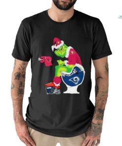 Grinch San Francisco 49ers Shit On Toilet Los Angeles Rams And Other Teams Christmas new 2023 T shirt