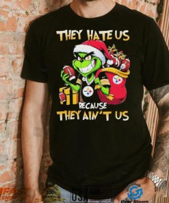 Grinch Santa Claus Christmas They Hate Us Because They Ain’t Us Pittsburgh Steelers Shirt