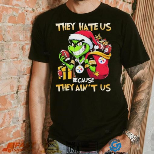 Grinch Santa Claus Christmas They Hate Us Because They Ain’t Us Pittsburgh Steelers Shirt