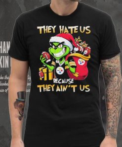 Grinch Santa Claus Christmas They Hate Us Because They Ain’t Us Pittsburgh Steelers Shirt