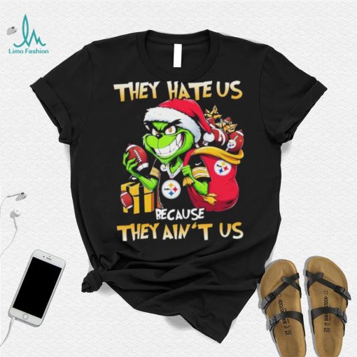 Grinch Santa Claus Christmas They Hate Us Because They Ain’t Us Pittsburgh Steelers Shirt