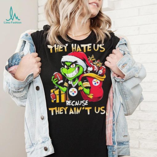 Grinch Santa Claus Christmas They Hate Us Because They Ain’t Us Pittsburgh Steelers Shirt