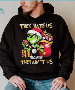 Grinch Santa Claus Christmas They Hate Us Because They Ain’t Us Pittsburgh Steelers Shirt