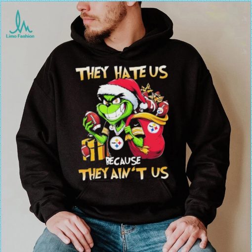 Grinch Santa Claus Christmas They Hate Us Because They Ain’t Us Pittsburgh Steelers Shirt