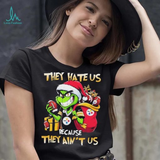 Grinch Santa Claus Christmas They Hate Us Because They Ain’t Us Pittsburgh Steelers Shirt