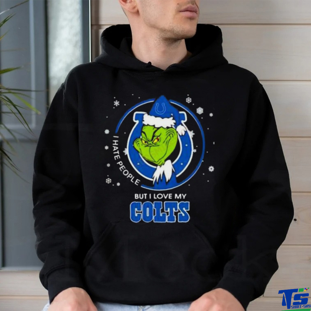 Grinch Santa Claus I Hate People But I Love My Indianapolis Colts Football Christmas Shirt Grinch Santa Claus I Hate People But I Love My Indianapolis Colts Football Christmas Shirt