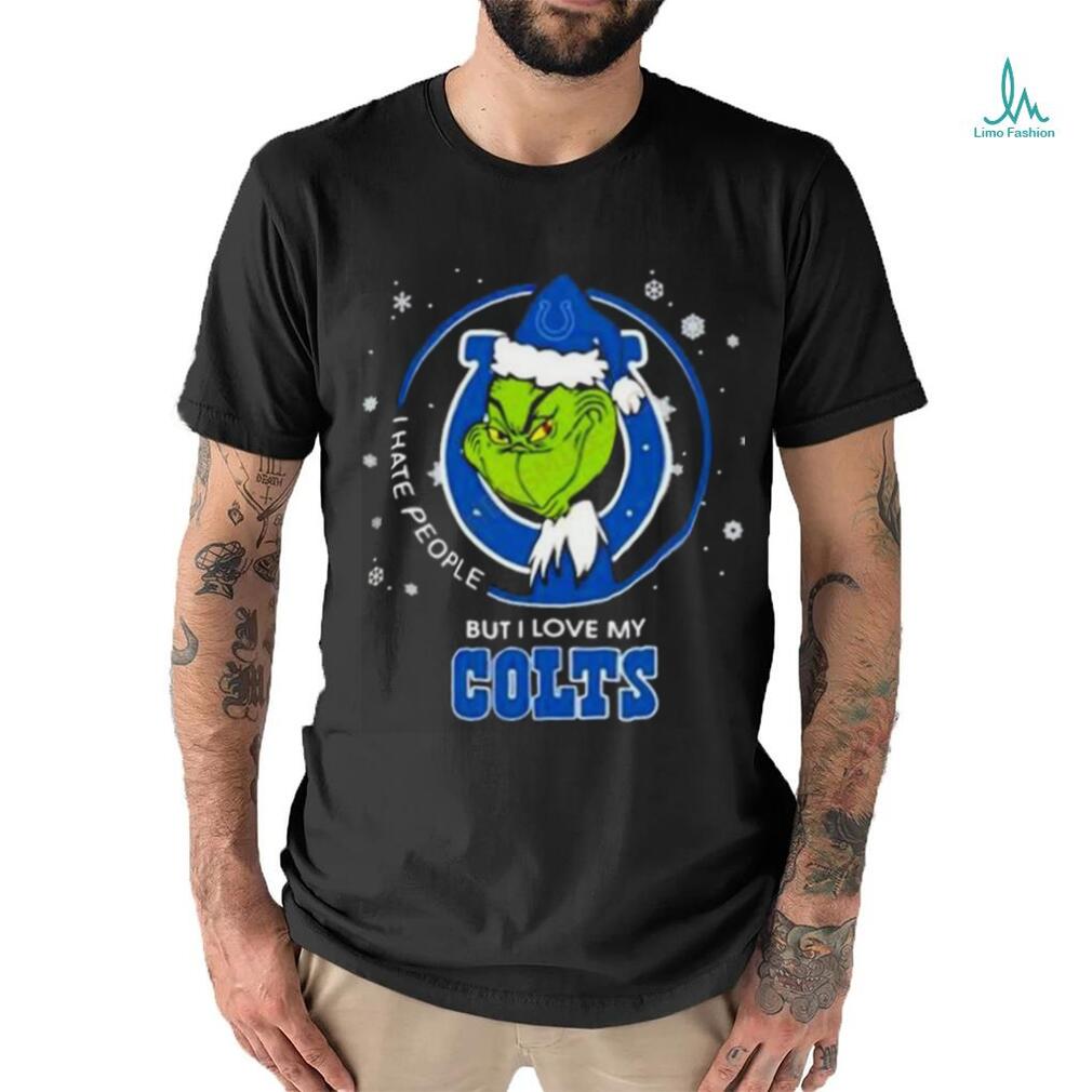 Grinch Santa Claus I Hate People But I Love My Indianapolis Colts Football Christmas Shirt Grinch Santa Claus I Hate People But I Love My Indianapolis Colts Football Christmas Shirt