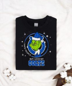 Grinch Santa Claus I Hate People But I Love My Indianapolis Colts Football Christmas Shirt