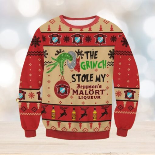 Grinch Stole Malort Christmas Ugly Sweater Gift For Men And Women