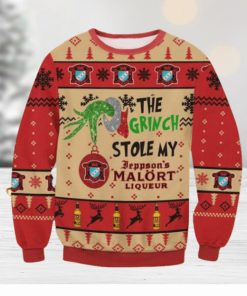 Grinch Stole Malort Christmas Ugly Sweater Gift For Men And Women