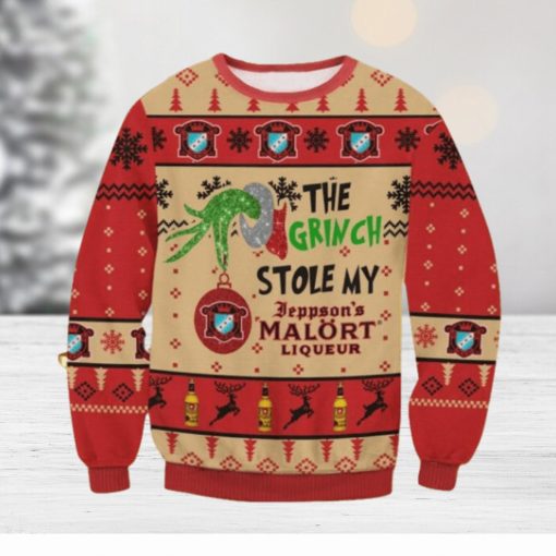 Grinch Stole Malort Christmas Ugly Sweater Gift For Men And Women