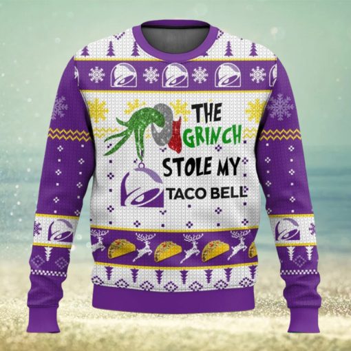 Grinch Stole Taco Bell Christmas Ugly Sweater Special Gift For Xmas