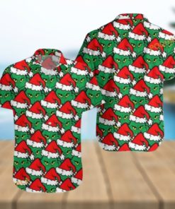 Grinch Themed Xmas Hawaiian Shirt, Funny Xmas Gifts