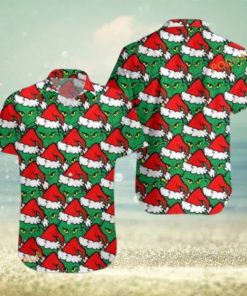 Grinch Themed Xmas Hawaiian Shirt, Funny Xmas Gifts