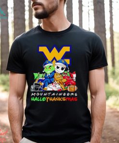 Grinch and Jack Skellington friends Mountaineers HalloThanksMas shirt