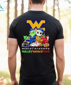Grinch and Jack Skellington friends Mountaineers HalloThanksMas shirt