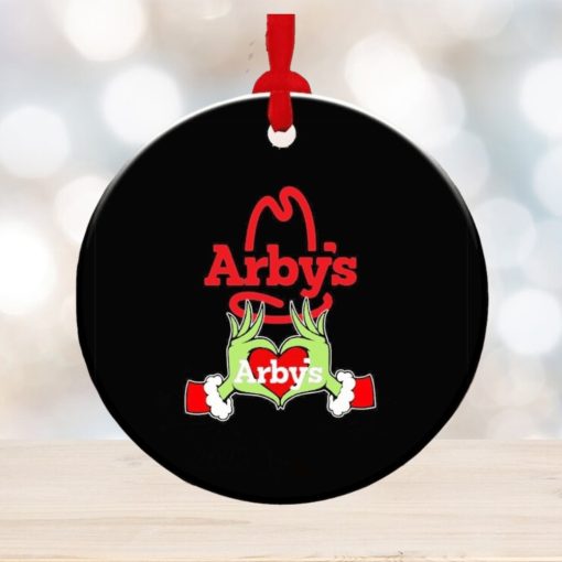 Grinch hand love Arby’s Christmas ornament